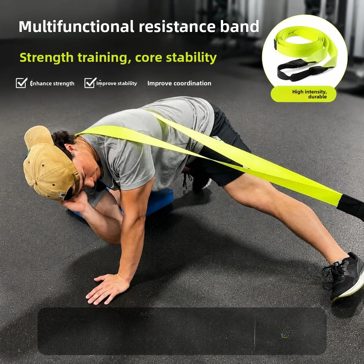 Enhanced Resistance Band for Golf and Muscle Training - Nylon Fascia Spiral Chain Belt
