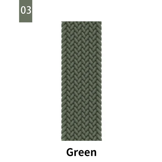 Braided Solo Loop For Apple Watch Band Se 76543 40mm 44mm Elastic Bracelet Strap on Smart Series 38mm 42mm 41mm 45mm Accessories 3 Olive green