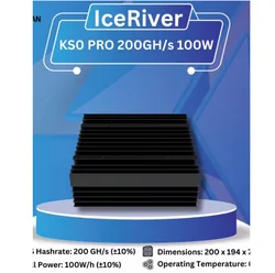 New IceRiver KS0 Pro 200Gh/S 100W KAS Miner Kaspa Mining Machine KAS Asic Mining Profitable IceRiver KAS Miner