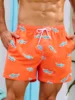 Summer Vacation Mens Shark Printed Drawstring Beach Shorts Men's Swim Trunks 3D Print Breathable Short Streetwear Polyster 2