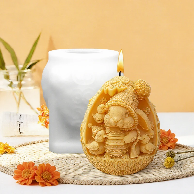 Rabbit Egg Candle Mold 3