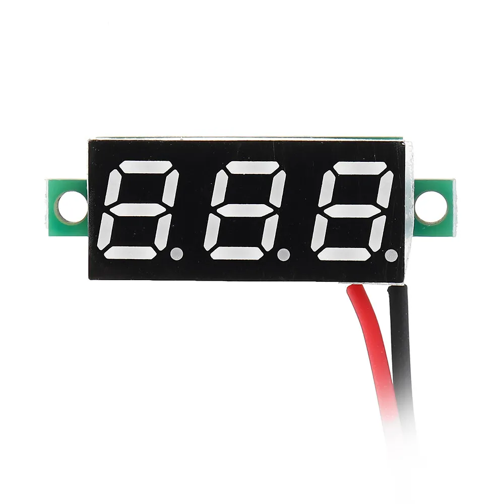 0.28 인치 DC LED 디지털 전압계 2.5-30V 전압 측정기 자동차 모바일 전원 전압 테스터 감지기 빨간색 녹색 파란색 노란색