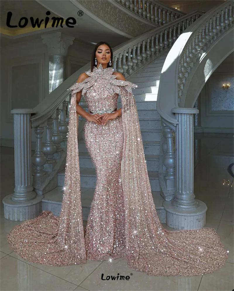 

Длинные вечерние платья Дубай Средний Восток Женское Платье Vestidos De Fiesta 2023 индивидуальные кристаллы вышивка бисером блестками платье для выпускного вечера