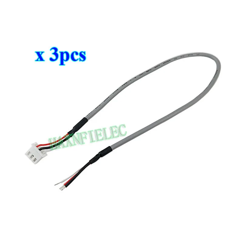 Audio Signal Cable 3PCS XH2.54-3P Audio Signal Cable 3Pin Single Terminal Signal Wire 2.54 Pitch Length 300mm