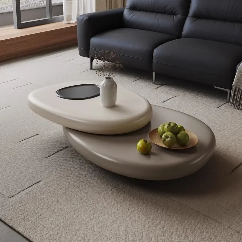 Tavolino da caffè con display irregolare Tavolino da caffè unico multifunzione estetico minimalista Mobili da salone italiani Glam Meuble De Salon - immagine 2