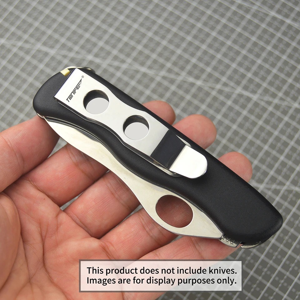 TONIFE Multipurpose Clip Mountable Attachable Pocket Clip for Belt Holster for Smartphones Hip Clip Stainless Steel Adhesive