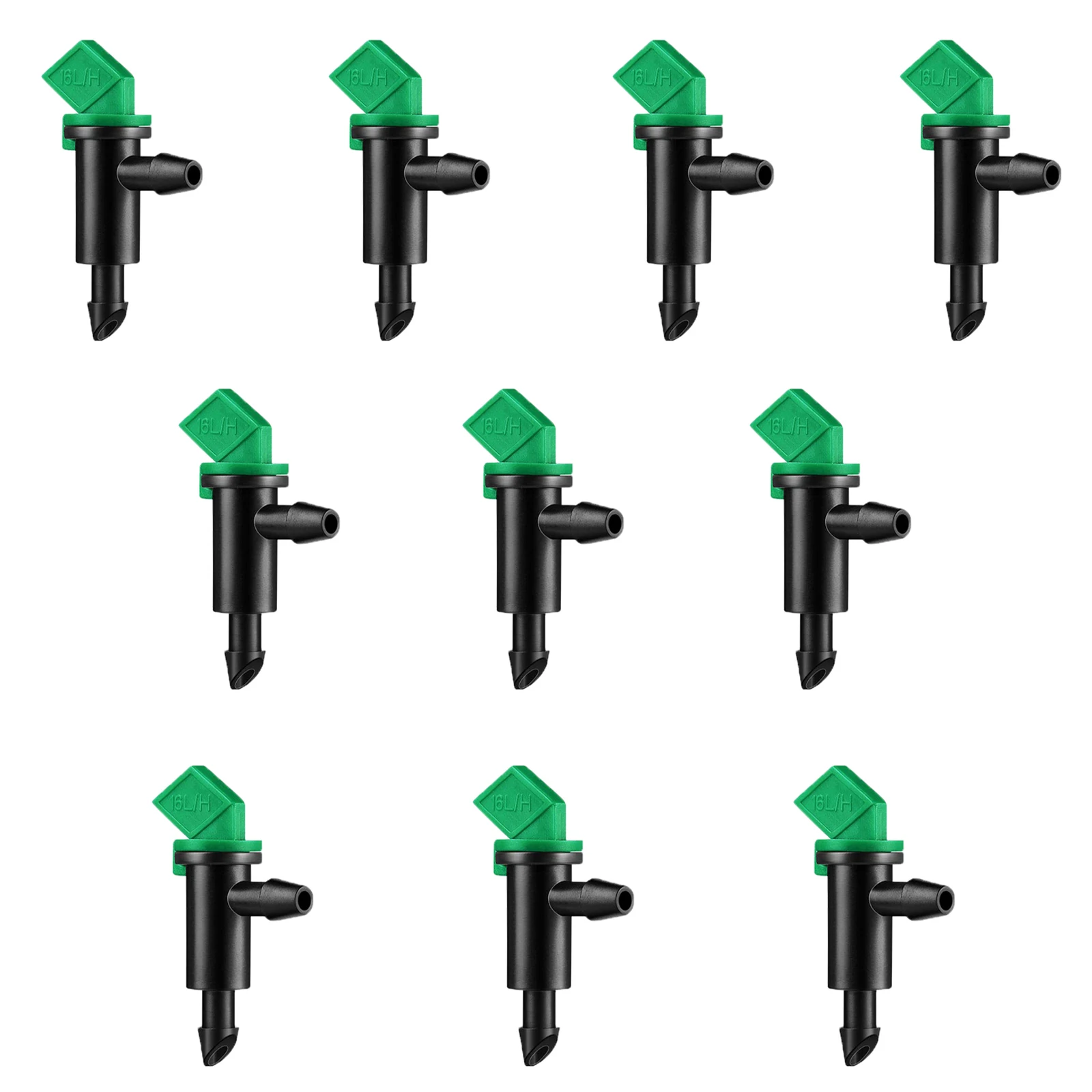 

10Pcs 20pcs 50pcs Irrigation Drip Emitter Garden Flag Irrigation Dripper Trees and Shrubs Blue Black Garden Water Connectors