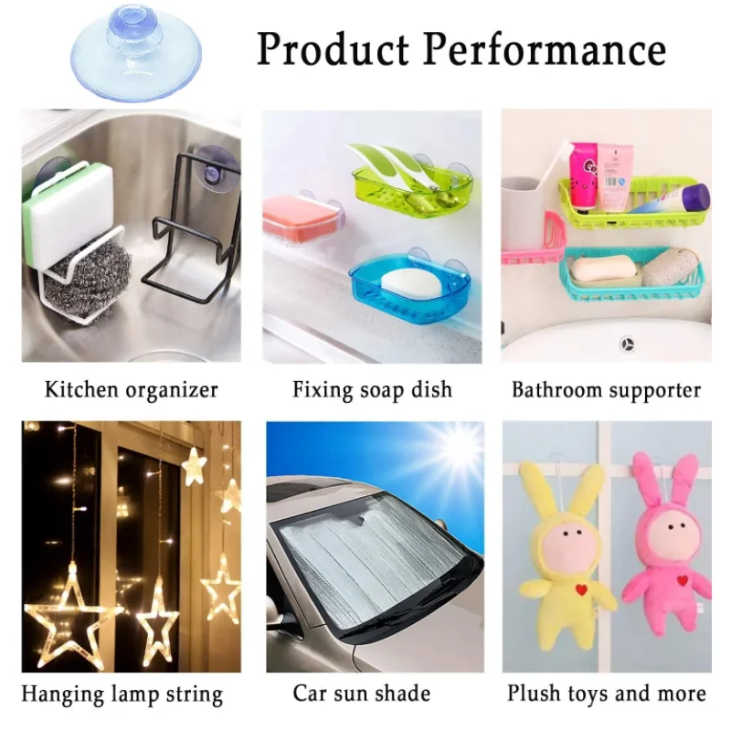 Ventose In PVC Per Auto E Casa: 20 Pezzi Da 45 Mm Per Fissare Organizer, Tende E Decorazioni