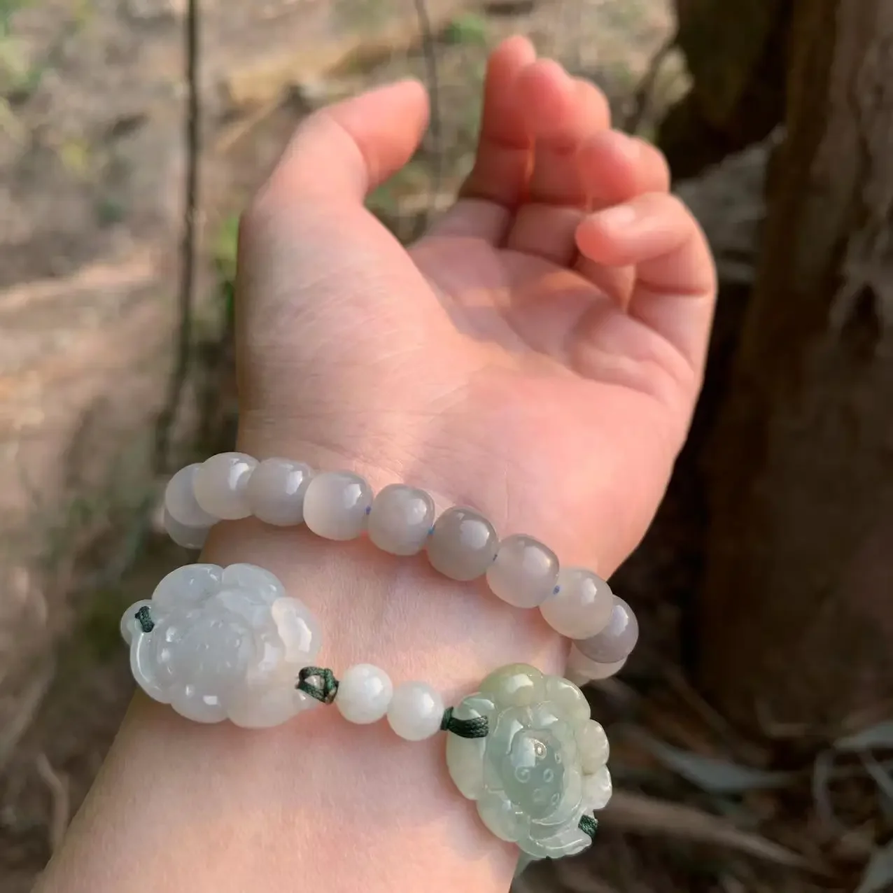 8MM Natural Green Hetian Jade Bracelet Women's Bracelets Jewelry For WomenNephrite Jewelry Wholesale Natural Stone