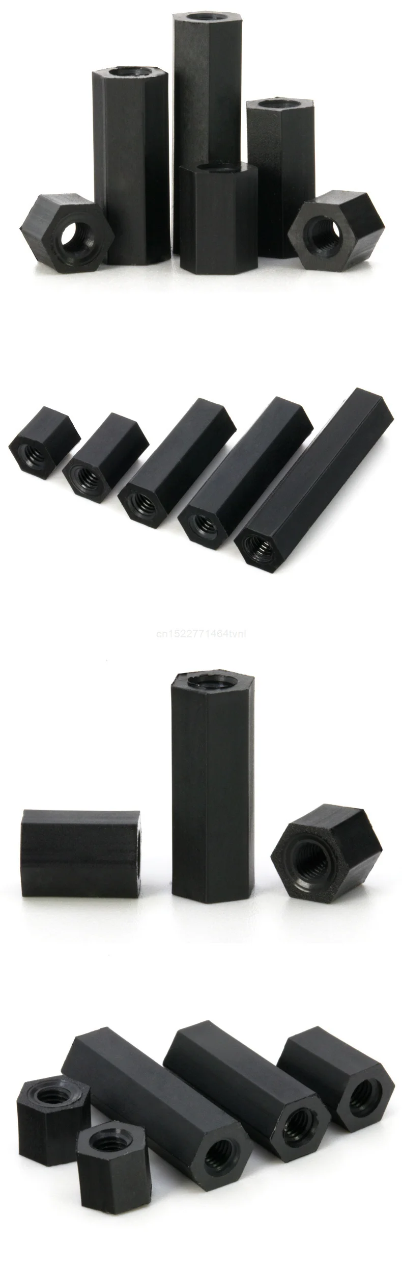 Description Picture 4 of item20/50PCS M2 M2.5 M3 M4 PCB Spacer Nylon Black Hex Female Standoff Nylon Double Pass Plastic Hexagon Thread PCBMotherboard Spacer