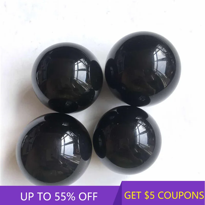 

80mm Large Natural Black Obsidian Stone Ball Quartz Crystal Sphere W/ Stand Healing Polished Gemstone Home Feng Shui Decor Gift