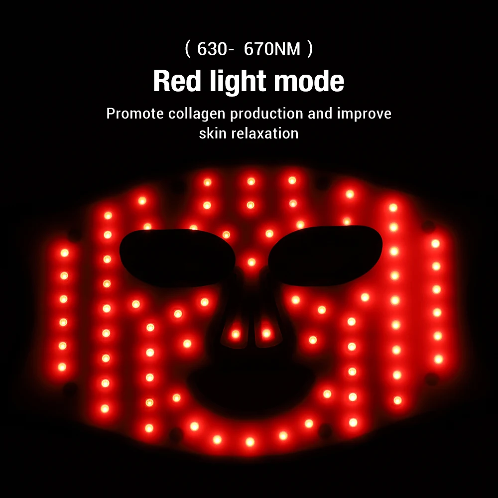 72 LED Photon Beauty Mask Instrument USB Electronic Mask Rejuvenation Lightens Fine Lines Brighten Skin Tone Repair Skin