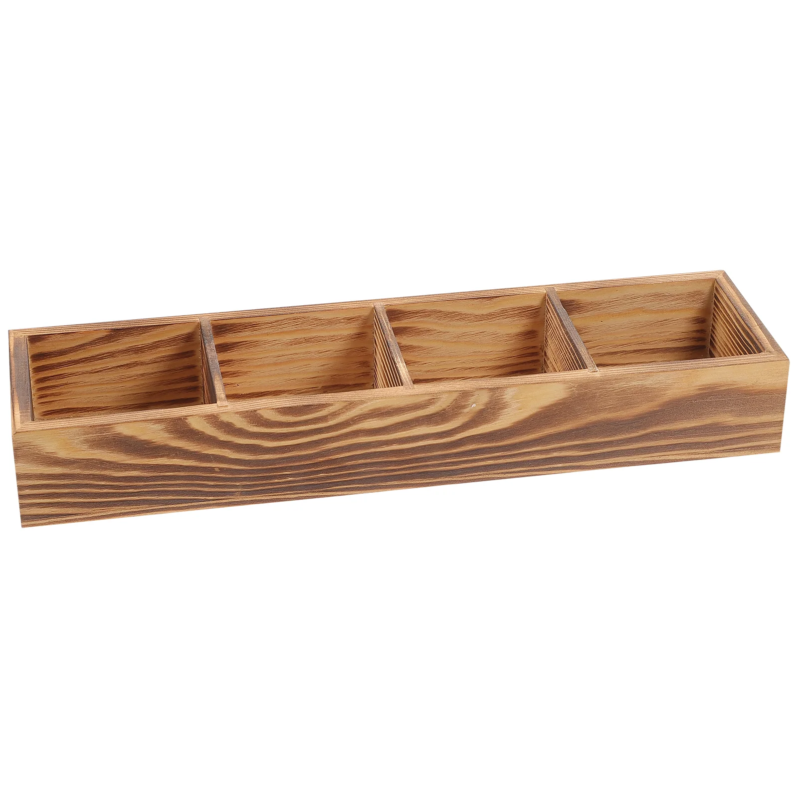 

Wooden Tea Bag Box Compartments Coffee Bag Holder Countertop Divided Storage Container Sugar Packet Holder Teabag Organizer Box