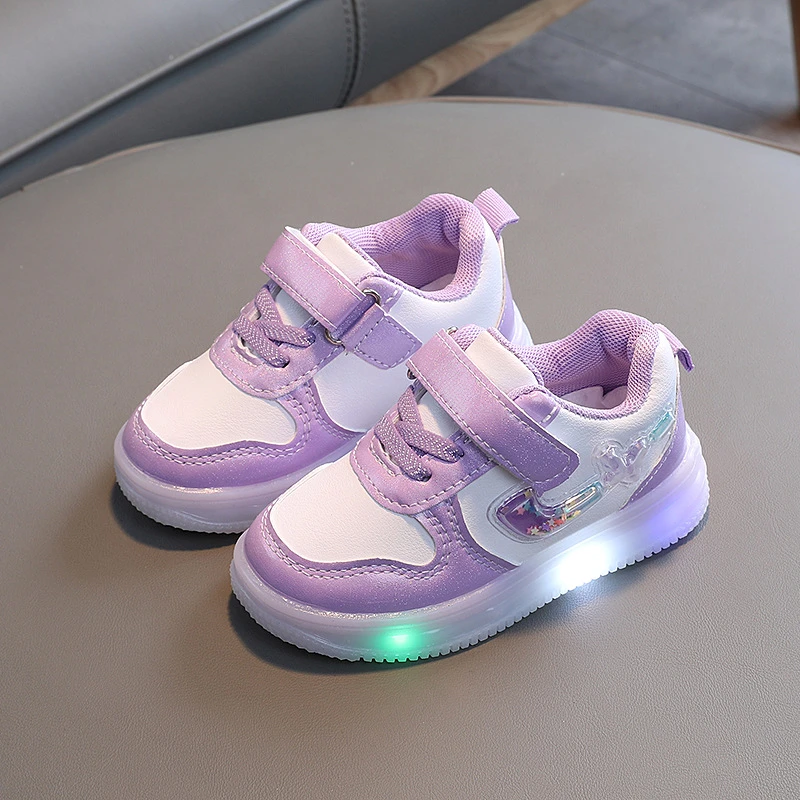 Zapatillas de deporte con luces para niños y niñas, zapatos luces LED, zapatillas luminosas informales para niñas de 1 6 años| | - AliExpress