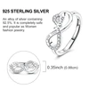Bague en argent sterling 925 véritable, forme de cœur, trèfle, bijoux pour femmes, cadeau d'anniversaire, de fiançailles