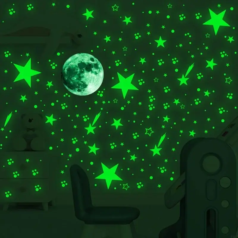 F68D Upgraded Glow Luminous Wall Decals Decor DIY Art Crafts Decor suitable for Kids Bedroom Home Decorations