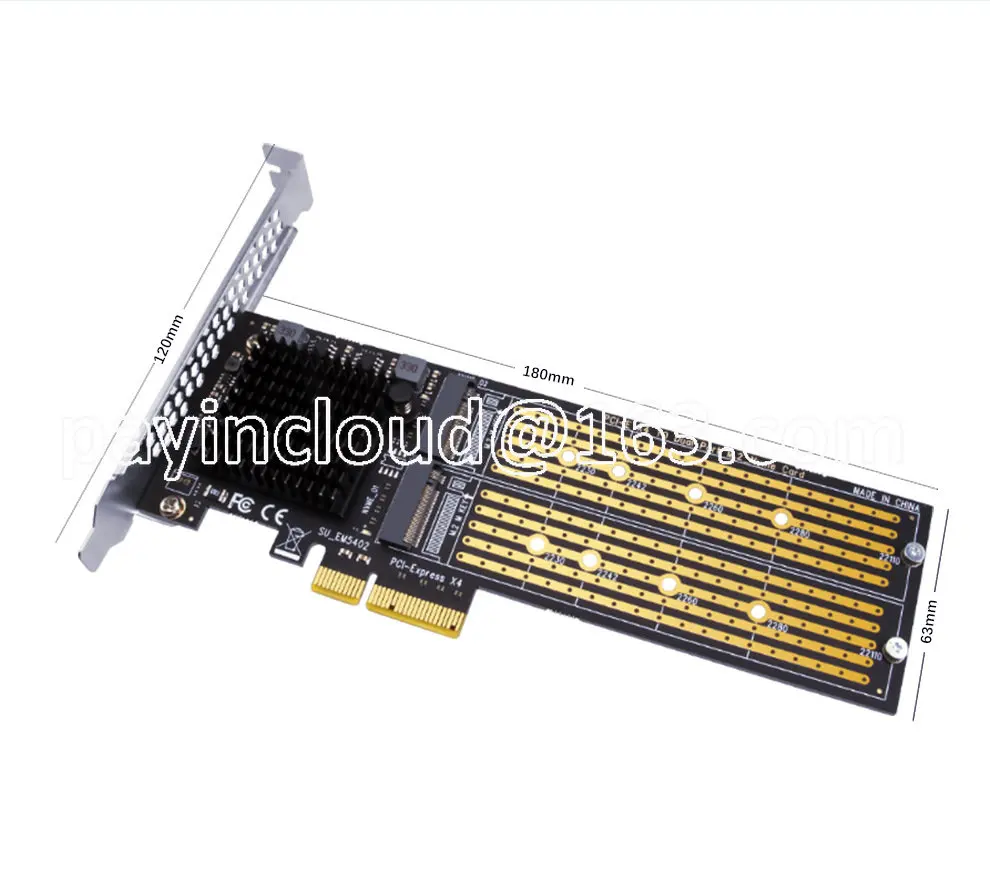 Scheda Di Espansione Del Disco Rigido A Stato Solido Nvme M.2 Array Pci-E A Doppio Cassetto Adattatore Multi Porta Split Free