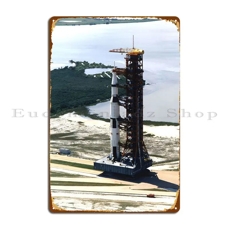 Trasporto Saturn V Metal Sign Garage Club Garage Placche Cinema Design Targhe Targa In Latta Poster