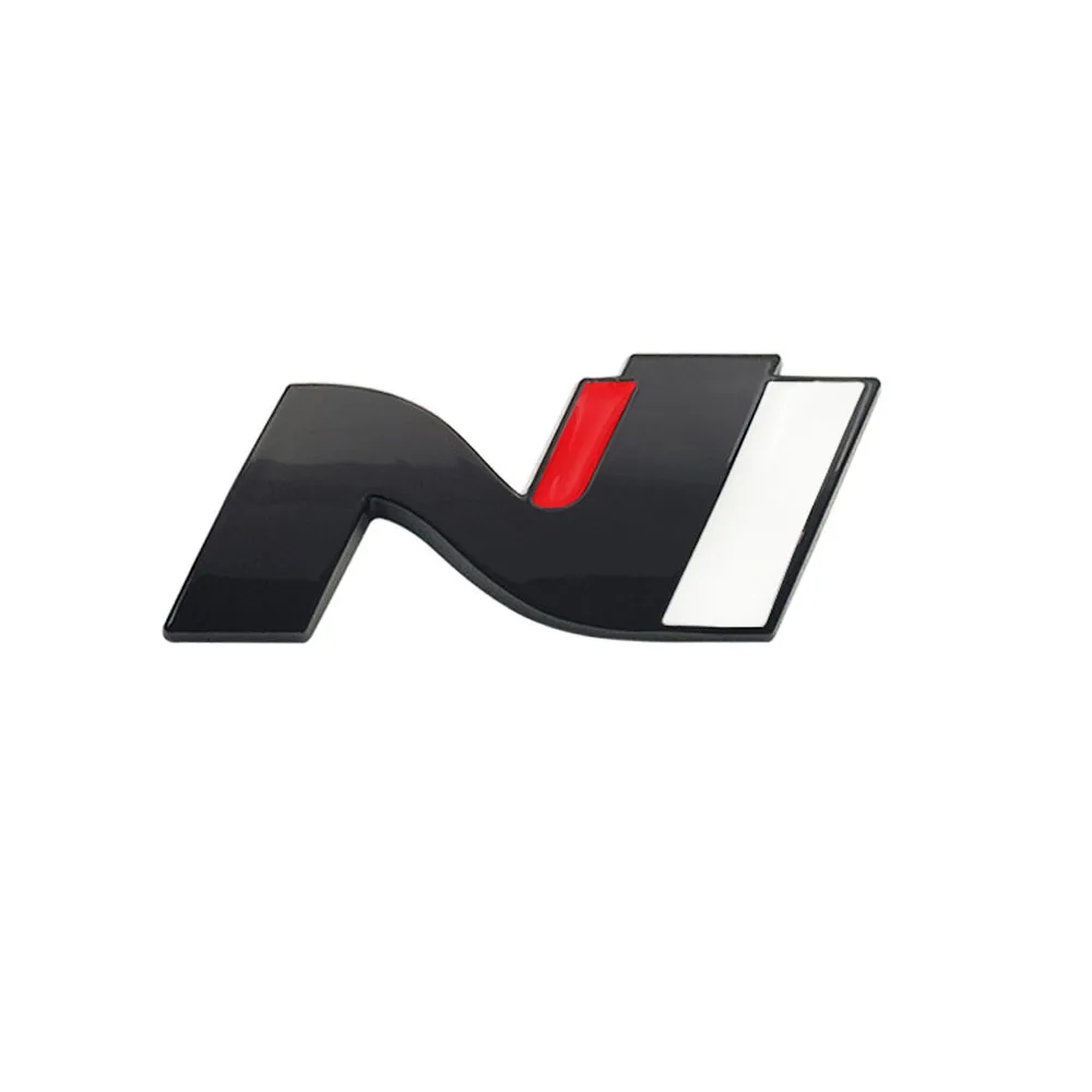 Per Hyundai Tucson Solaris I30 Creta Ix20 Ix35 I40 Black Gloss N Badge Sticker