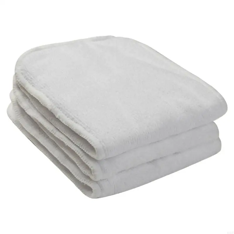 Reusable Cloth Diaper Inserts Washable 3 Layered Microfiber Inserts Durable