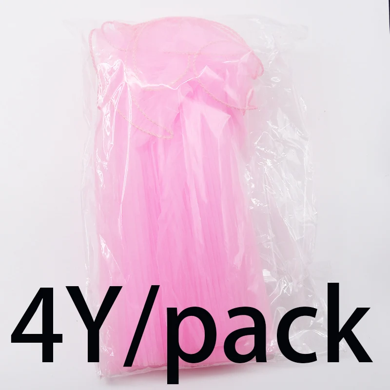 (4 Yards/Pack) 28cm Plain Edged Wave Gauze Fresh Flower Packaging Lace Gift Wrapping Material DIY Wedding Decoration