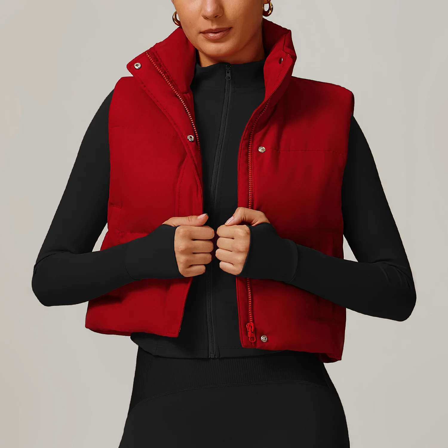 Mermaid Curve Winter Vest Down Jacket Vest Fashion All-match White Duck Down Warm Sports Jacket