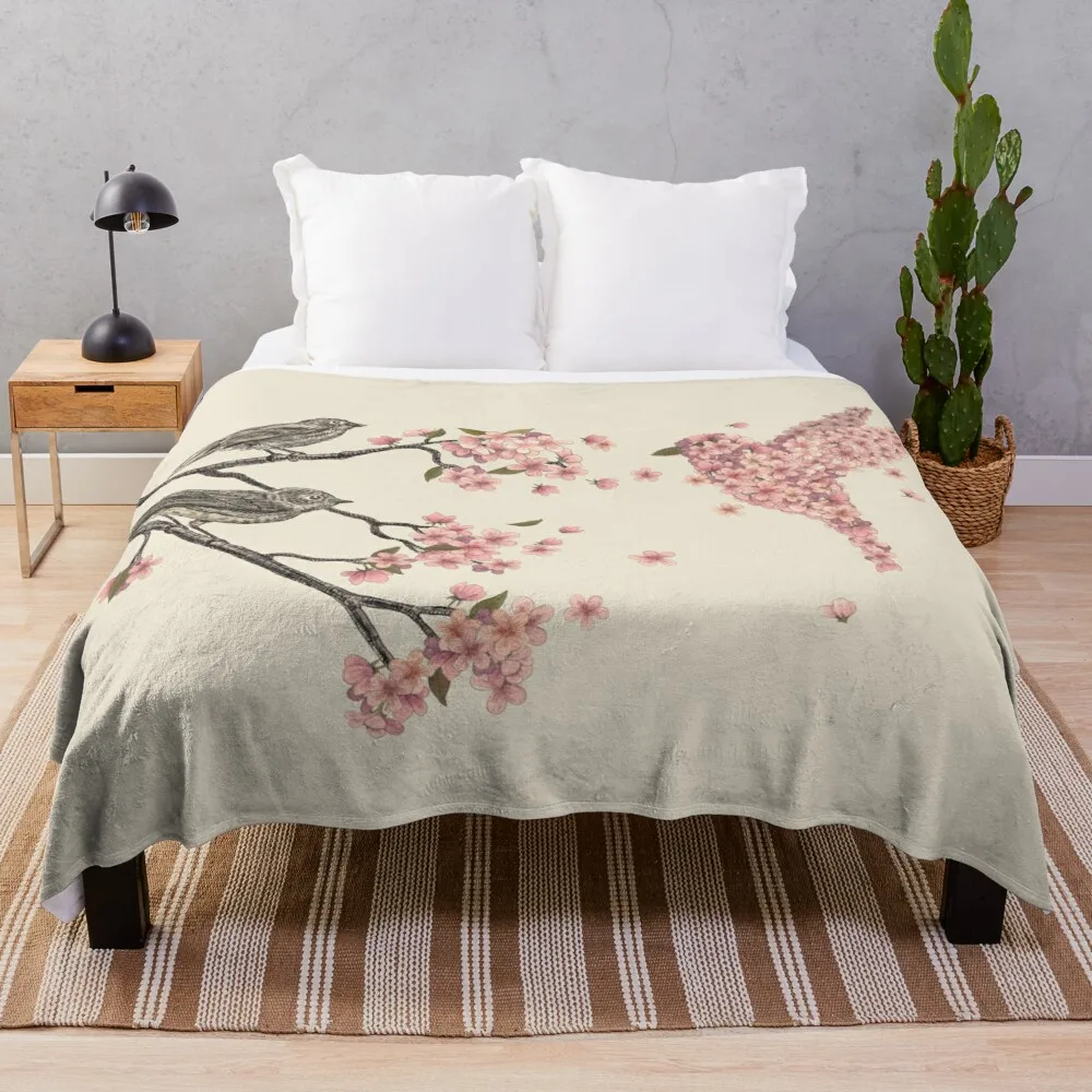 

Blossom BirdThrow Blanket Knitted Plaid