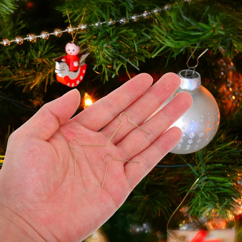100pcs/lot Round Christmas Metal Hook Spring Wire Hanger Cap 1/2" Round Silver Xmas Porcelain Glass Christmas Ornament Color Egg christmas decorations