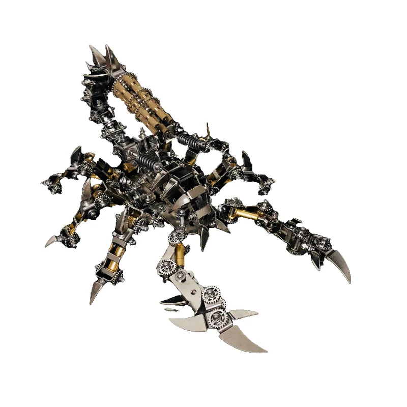 

3D craftsman fight mechanical scorpion DIY assembly metal punk mecha gear model building block toy gift creative birthday kit