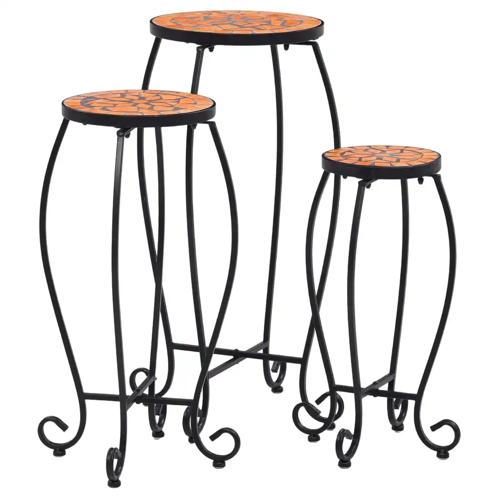 3 Pcs Tavoli Tavoli Terra Cite Mensola Per Piante Da Giardino In Ceramica Portafiori Soggiorno Decorazione Multistrato Espositore Da Giardino