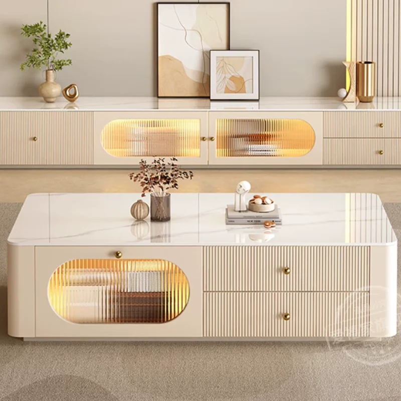 Tavolino da Caffè Moderno Nordico, Decorazione di Lusso per Soggiorno, Tavolino Minimalista Estetico, Mesa Auxiliar, Arredamento per la Casa - immagine 2