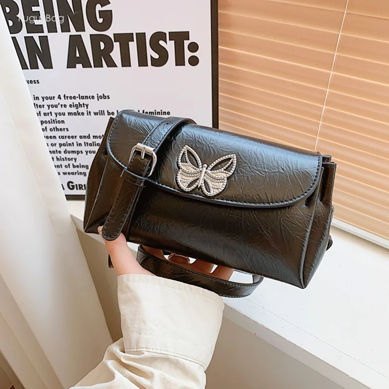 Women's Single Shoulder Crossbody Bag with A Fashionable and Versatile Underarm Bow Texture Unique Urban New Style