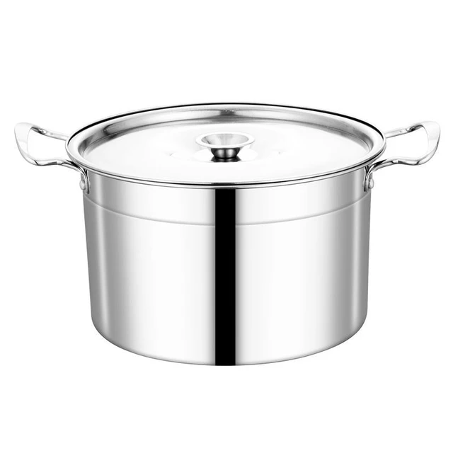  Stock Pot, 316 Stainless Steel Soup Pot/nonstick Cooking Pot  with Lid, (20/24cm) for Gas Stove/induction Cooker (Size : 24cm): Home &  Kitchen