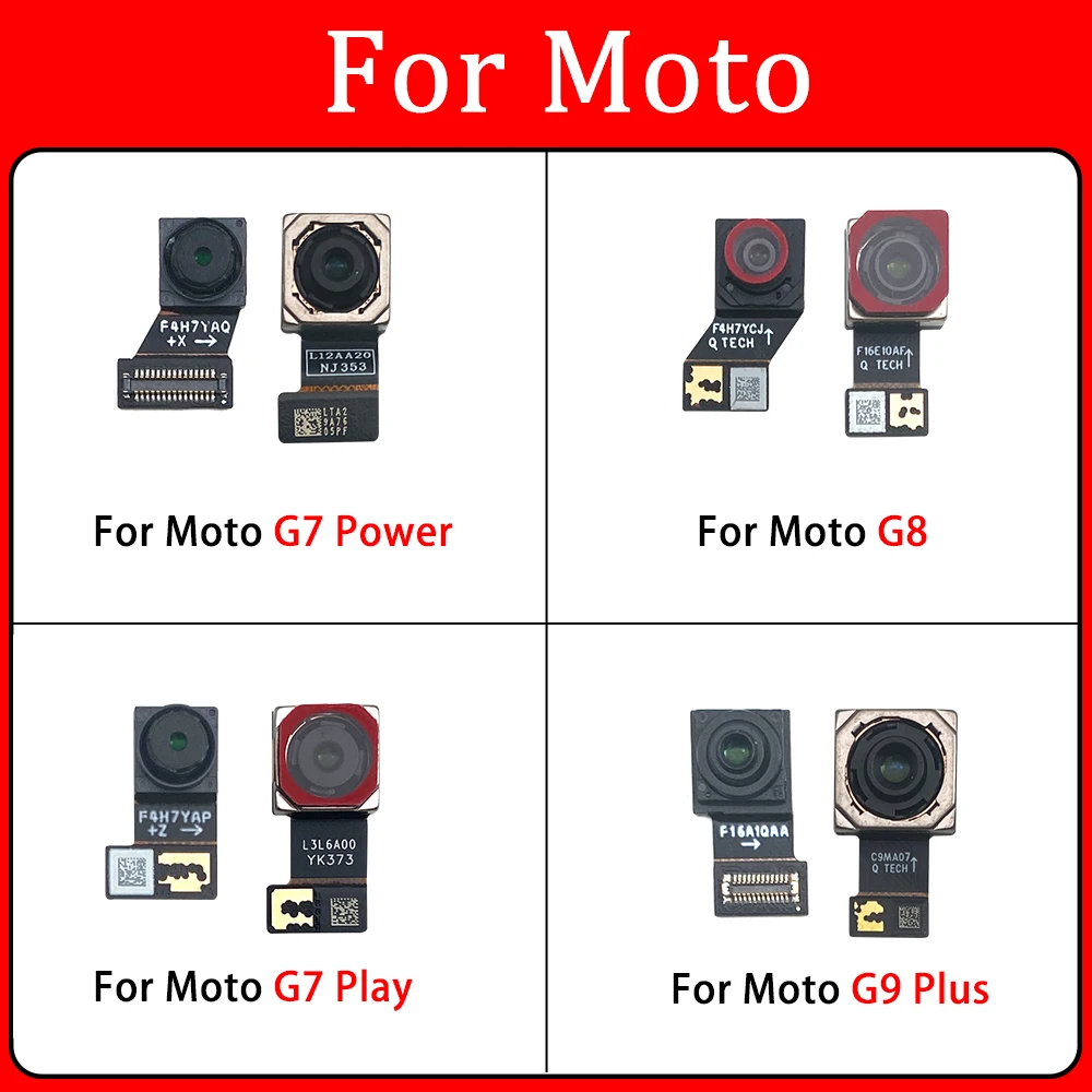 

20Pcs/lots Tested Rear Camera For Moto G6 G7 G8 G9 Play G7 Plus G9 Power Front Back Camera Module Flex Cable Replacement Parts