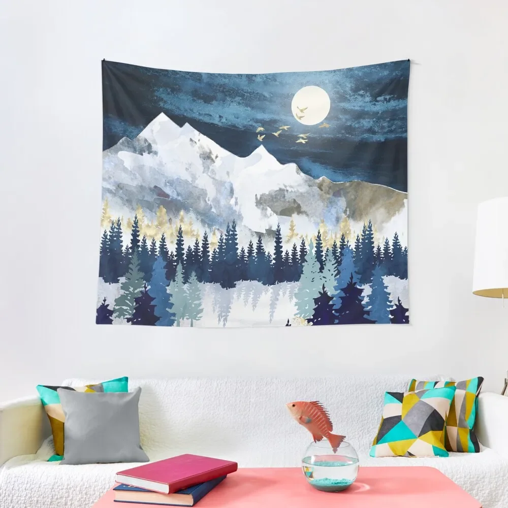 

Moonlit Snow Tapestry Room Decorations Aesthetics House Decorations Tapestry