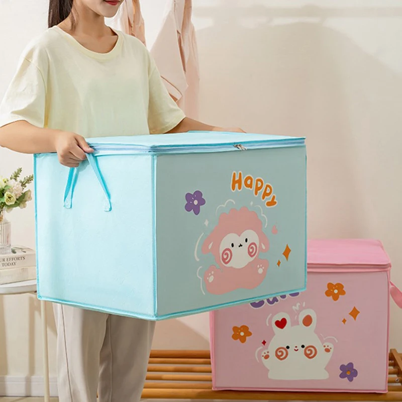 Cube Folding Kids Toy Storage Box – Felt Fabric Animal Bin 3