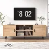 70 Inch Mid Century Modern TV Stand for 75 Inch TV, Wood TV Stand with Storage, Entertainment Center for Living Room Bedroom 1