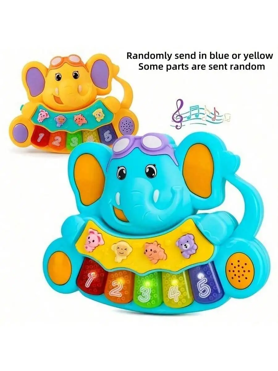 Baby Piano Toys, Elephant Music Baby Toys 18 Months Early Learning Educational Piano Keyboard Baby Toys For Baby Girls Piano Toy 3