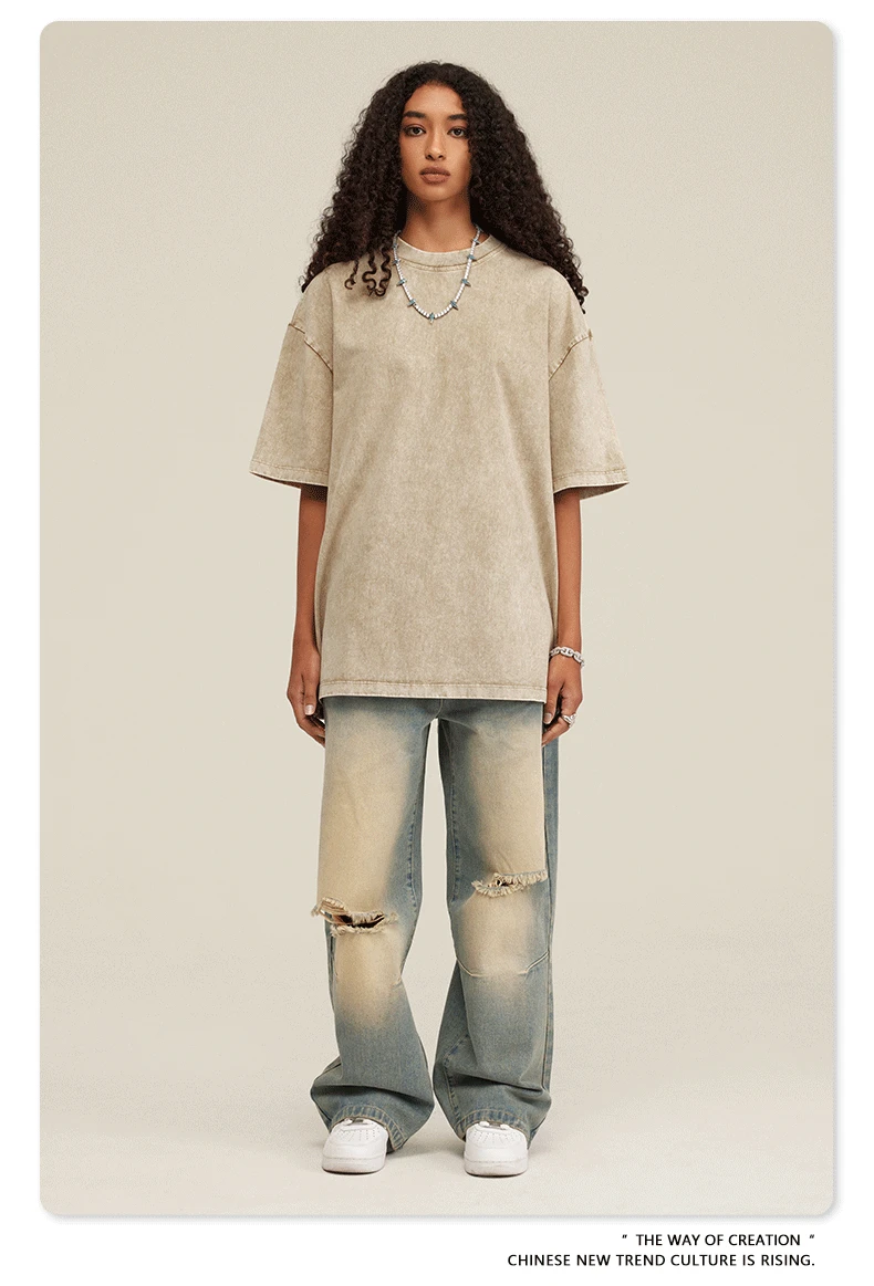 Attack On Titan Vintage Graphic Beige Oversized T-Shirt