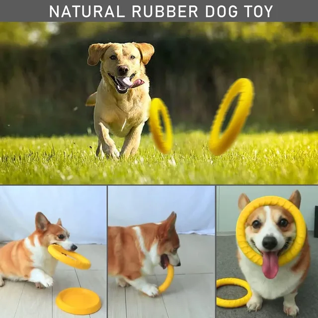 Durable Dog Flying Disc Chew Toy - Floating Fetch Toy for Medium/Large Aggressive Chewers, Interactive Pool Toy for Training & T 6