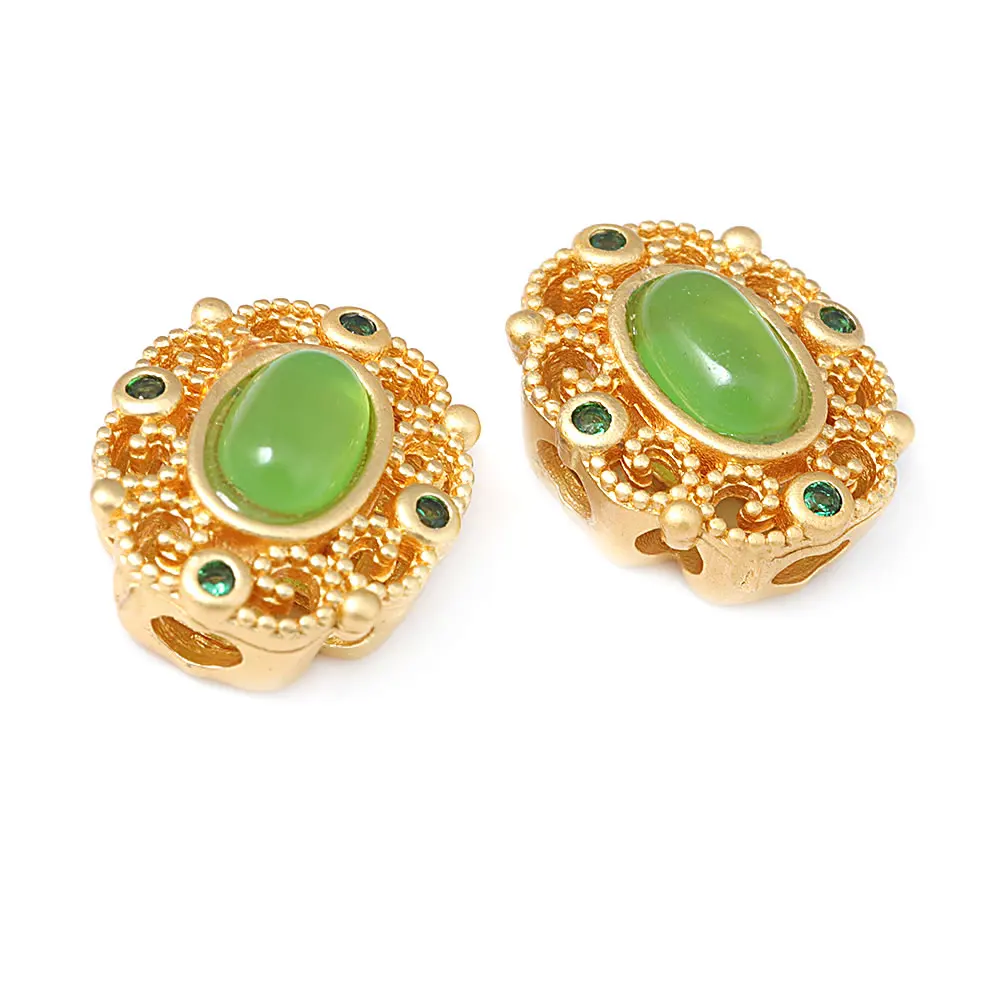 Pulseras de Cuentas Nepalesas Vintage Estilo 5PCS Brasso Dorado Mate Accesorios DIY para Hacer Joyería - details 17