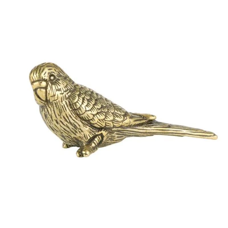 

3D Mini Casting Cute Bird Figurine Animal Style Metal Sculpture Home Office Room Desktop Decoration Collect Ornaments Gifts
