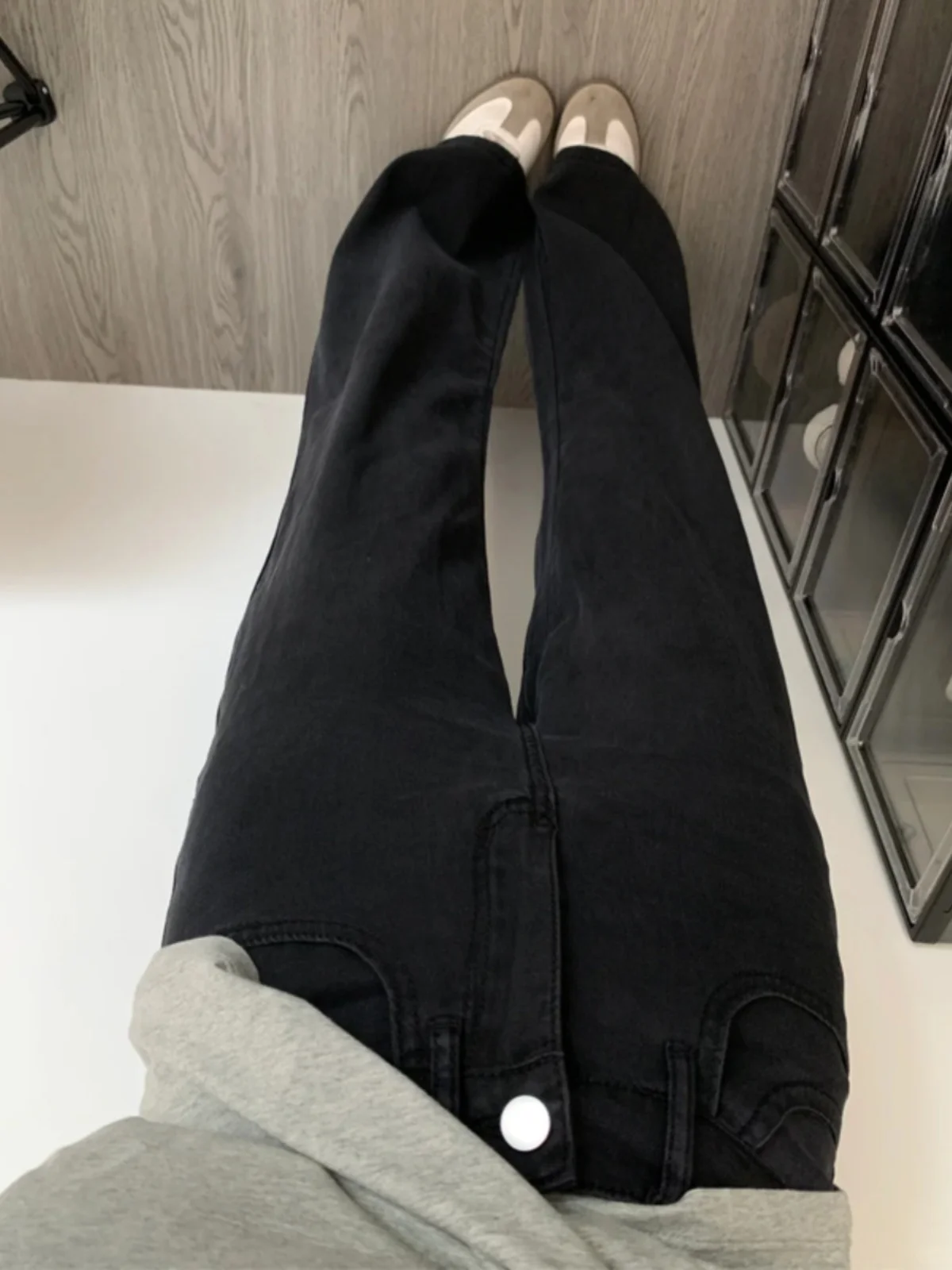 Black Loose Fit High Waist Wide Leg Jeans Women's Spring Autumn Straight Flared Trousers Comfortable Slimming Denim Pants - 3