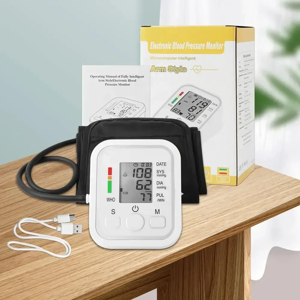 Accurate Heart Rate & Pulse Measurement Arm Blood Pressure Monitor with CE Certification for Home Use