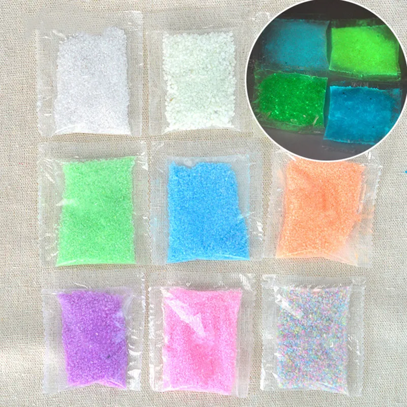 Aquarium decoration stones 1 bag Luminous Aquarium Sand Glow In The Dark Sand Ornament Decorative Fish Tank Decoration Stone Sands
