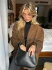 Autumn Brown Suede Jacket With Lapel Woman Casual Single Breasted Pocket Long Sleeve Short Coat 2024 Lady High Street Outwear 2