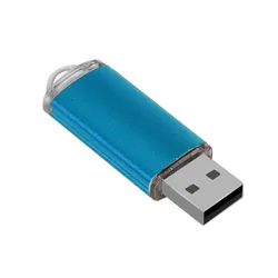 High - Capacity USB 2.0 Flash Drive with Custom Logo Option - 64 GB (Blue)