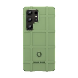 Rugged Shield Military Grade Flexible Phone Case - Shockproof Armor Cover - S23 Ultra (ArmyGreen)