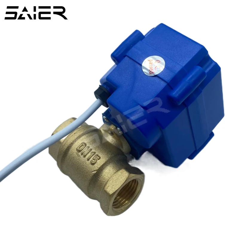 DN15 Brass 2 Way Automatic Flow Control Mini Electric Motorized Ball Valve 12v 24v 220v Electric Motorized Ball Valve