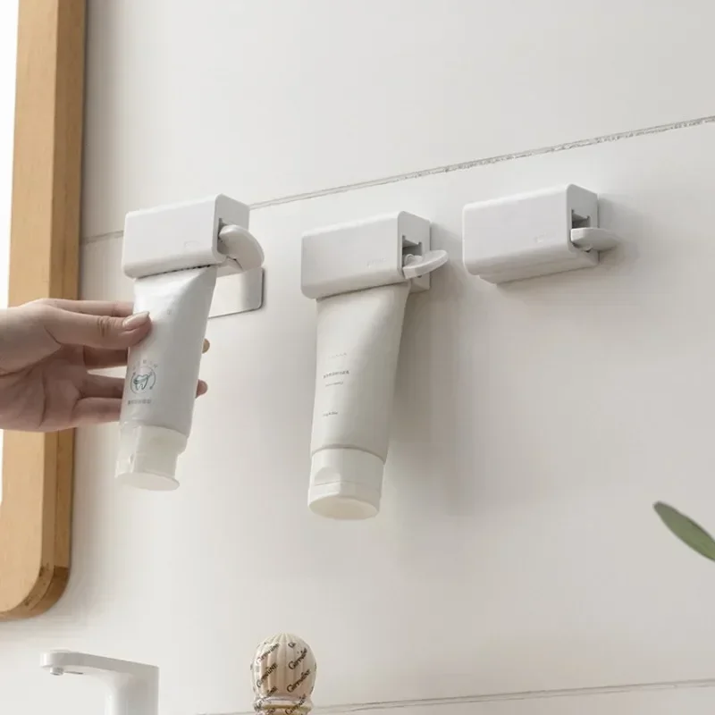 Wall Mounted Toothpaste Squeezer Magnetic Lazy Squeezer Toothpaste Clamp Bathroom Toothbrush Rack Home Storage Rack toothpaste squeezer,home storage accessories,bathroom organizer